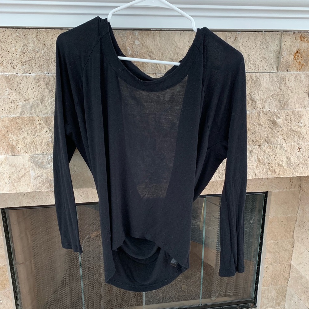 Express Long Sleeve open Back in Black